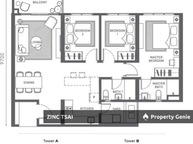 Arunya @ KL North {Save RM 120,000} 4 mins drive to MRT Kentonmen