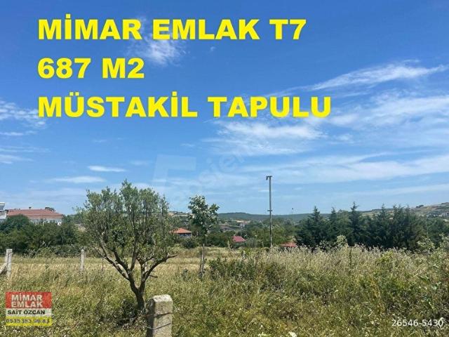 ÇATALCA ÇANAKÇA MAHALLESİNDE SATILIK ORMAN MANZARALI KADASTRO YOLU ÖNÜ 687 M2 MÜSTAKİL TAPULU TARLA