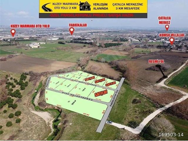 ÇATALCA KALEİÇİ'NDE 637 M2 İMAR SINIRINDA SATILIK ARSA