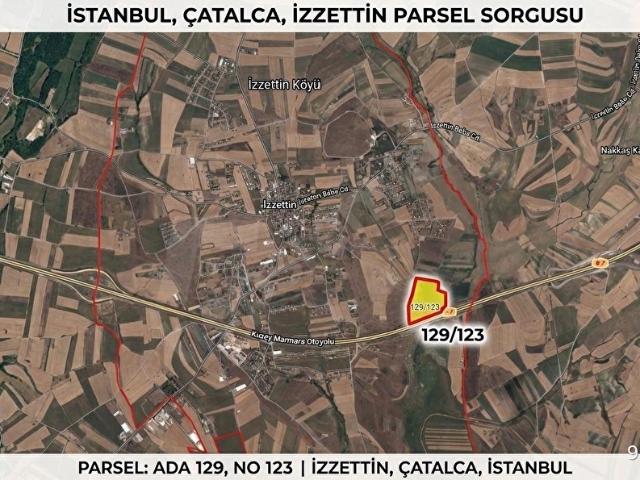ÇATALCA İZZETTİNDE OTOYOL CEPHELİ SATILIK ARAZİ