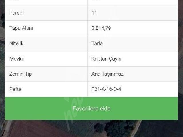 ÇATALCA YAZLIKKÖYDE ARAÇ TAKASINA AÇIK SATILIK YATIRIMLIK TARLA
