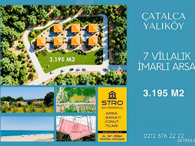 ÇATALCADA TEK ARSA7 VİLLALIK,İMARLI,ORMAN VE DENİZ MANZARALI
