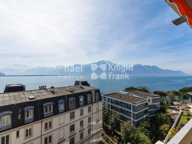 Atemberaubende 3,5 Zimmer Wohnung am See zum Verkauf im Zentrum von Montreux