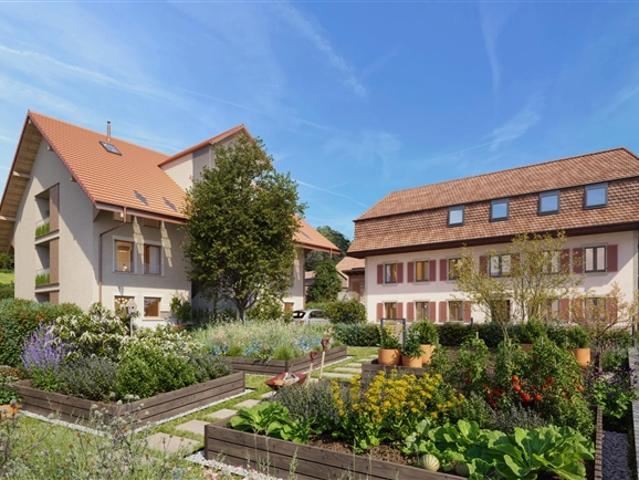 Atemberaubende neue 2,5 Zimmer Wohnung in einer renovierten Scheune