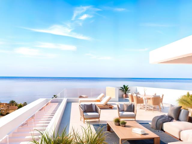Ático dúplex con solárium privado y vistas al mar en Buenas. 344m² Estepona