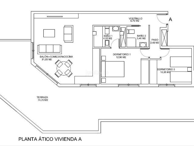 Ático en venta en Cieza. Ático a estrenar en Cieza. Áticos.