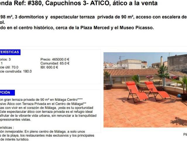 Ático en Venta en El Molinillo Capuchinos