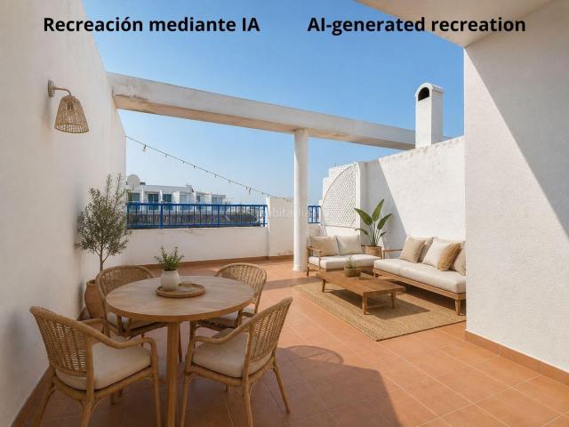 Ático en venta en Guardamar del Segura, Las Viñas. Ático dúplex con solárium y vistas al mar 323MV Marco Villas inmobiliaria en Guardamar del Segura. Áticos Guardamar del.