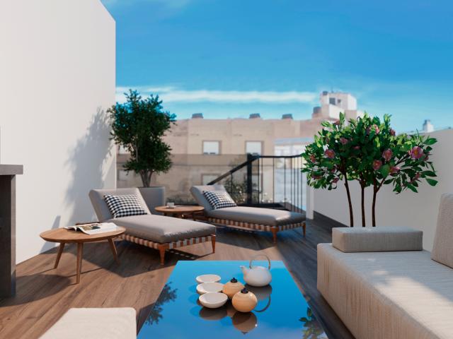 Ático exclusivo con solárium privado en Rodas Playa