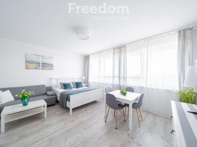 Apartament 33,8 m² blisko plaży w Kołobrzegu widok z tarasu