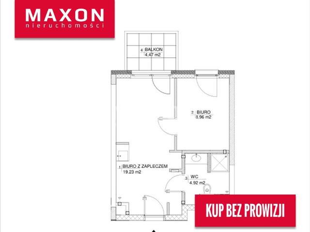 Atrakcyjny lokal 33 m² z niezależnymi pokojami w Wilanowie