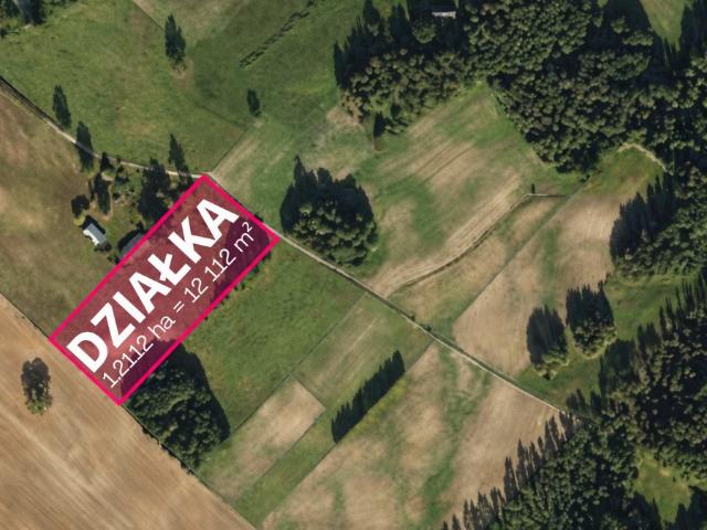 Działka 12 112 m² pod dom, siedlisko lub agroturystykę