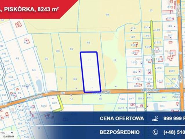 Atrakcyjna działka przy lesie z doskonałym dojazdem | 8243 m² | Piskórka