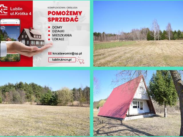 Atrakcyjna działka z domkiem i lasem, 2,67 ha, media