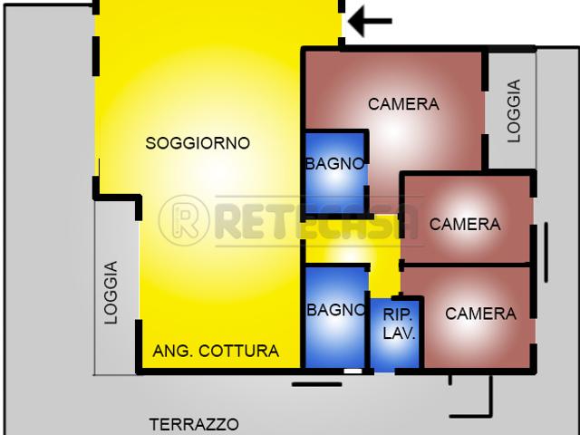 Attico con terrazzo a Camposampiero