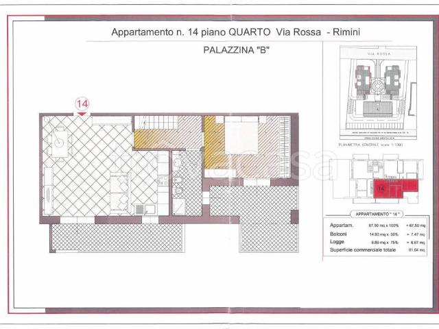 Quadrilocale in vendita a Rimini via Rossa, 13B, Via Dario Campana