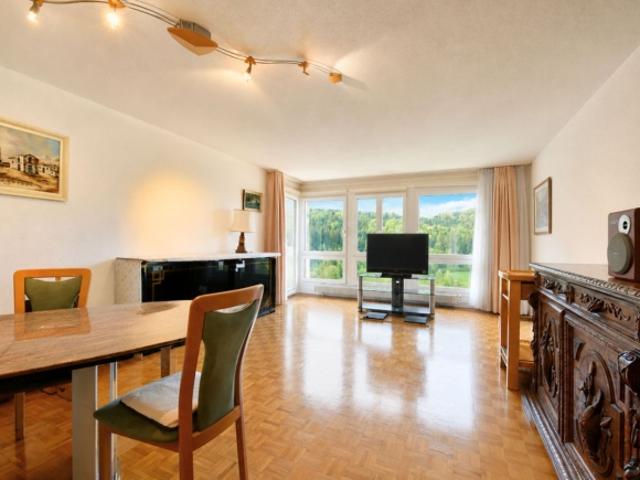 Attique lumineux avec balcon et vue verdure