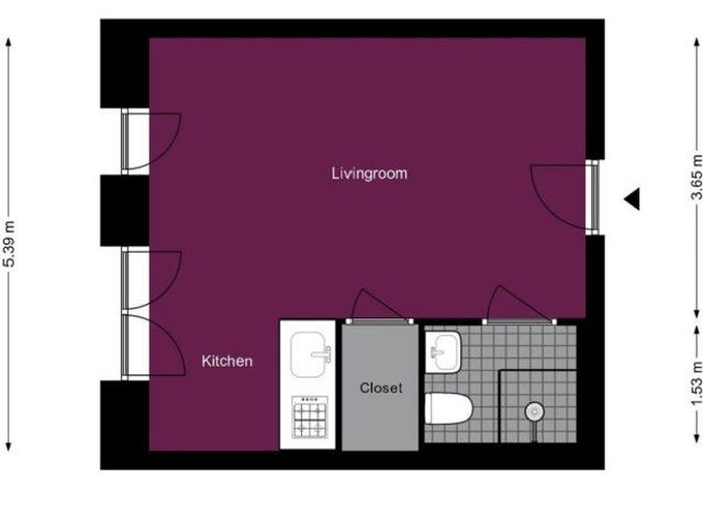 Attraktiv 1 værelses lejlighed, 35 m² København SV
