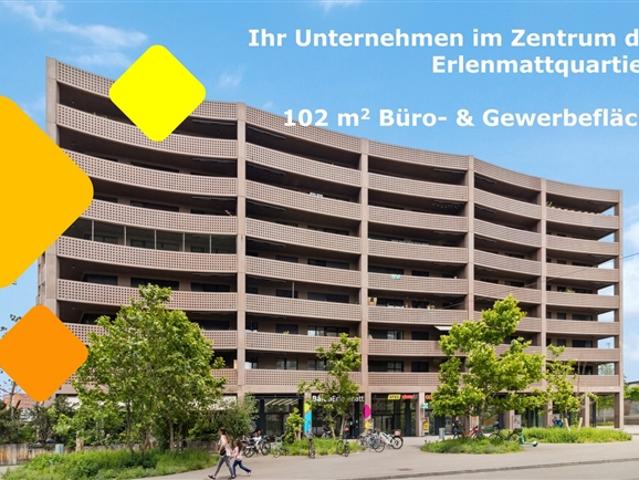 Attraktive Büro oder Gewerbefläche im lebendigen Erlenmattquartier