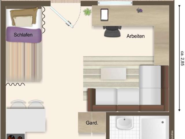 Attraktive 1 Zimmer Wohnung in Uni Nähe von Freising – Ideal für Studenten oder Singles