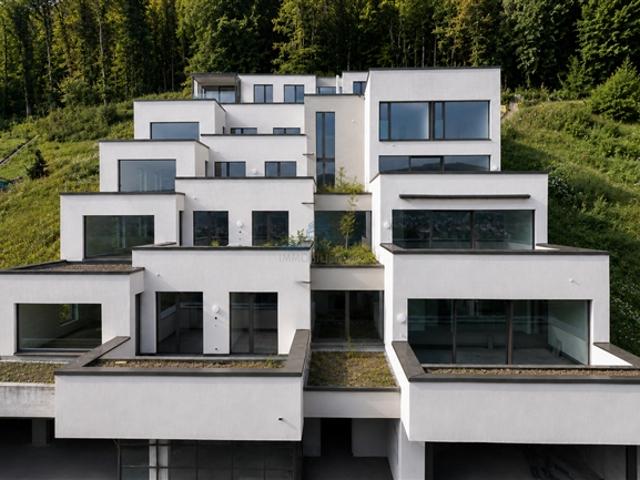 Attraktive 3.5 Zimmer Terrassenwohnung in ruhiger Hanglage mit Rheinblick