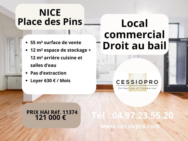 AU BAIL LOCAL COMMERCIAL 70 M2 NICE / PLACE DU PIN