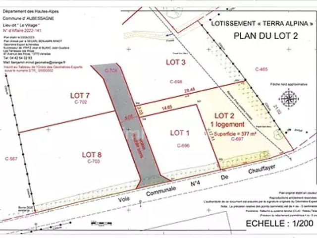 Aubessagne 05800 Achat / Vente terrain