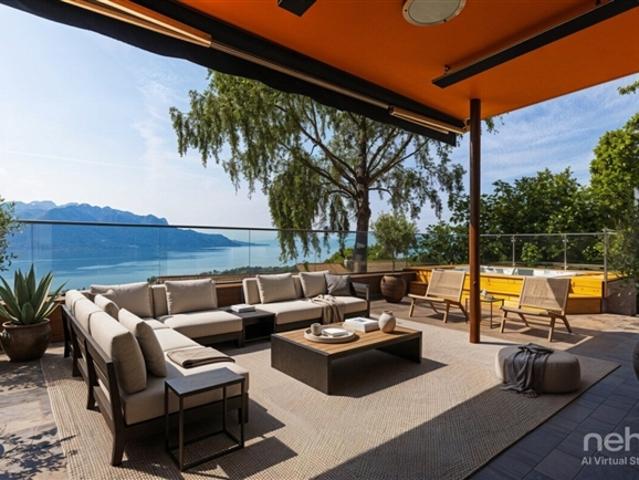 Außergewöhnliche Villa in Chernex, Montreux Panoramablick auf den Genfersee