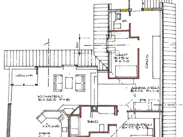 Aussergewöhnliche Dachwohnung mit Galerie Charakter & Cheminée