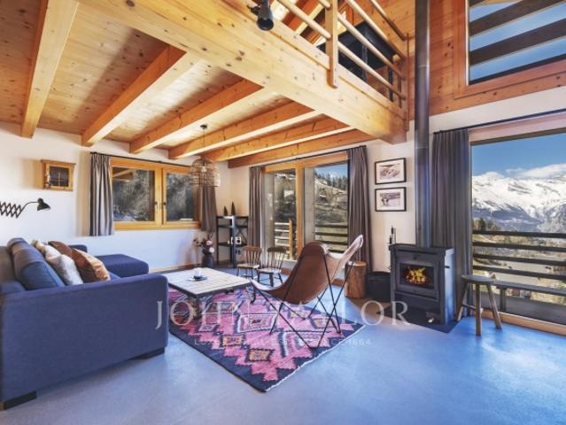 Außergewöhnliches Chalet mit spektakulärem Panorama – La Tzoumaz