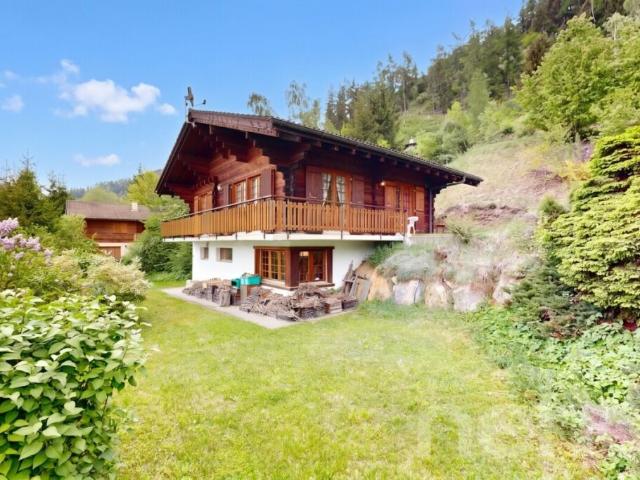 Authentique chalet en madrier sur les hauteurs de Grône