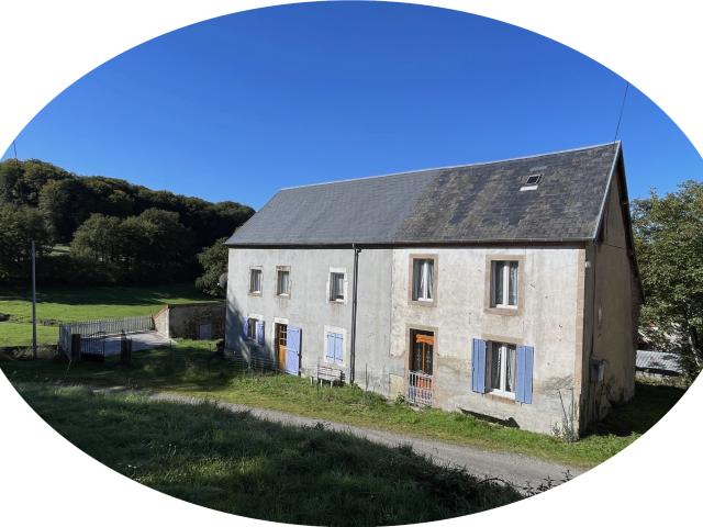 Auv 1164: Maison habitable, terrasse, vue, bois, 2950m2 au total