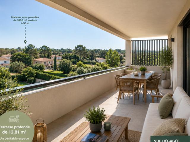 Aux portes d'Éguilles – Grand T2 neuf avec belle terrasse