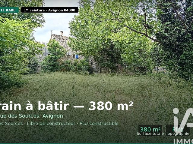 Avignon Vente Terrain 84