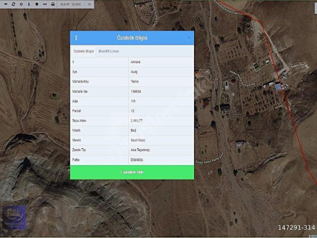 AYAŞ TEKKE'DE YOLA CEPHE 2093 METRE TEK TAPU SATILIK ARAZİ