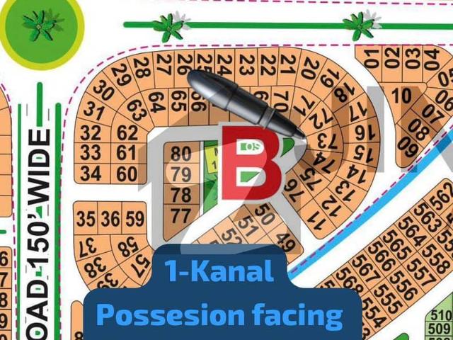 B Block 1 Kanal Facing Park All Dues Clear Possession Plot For Sale lda city Lahore