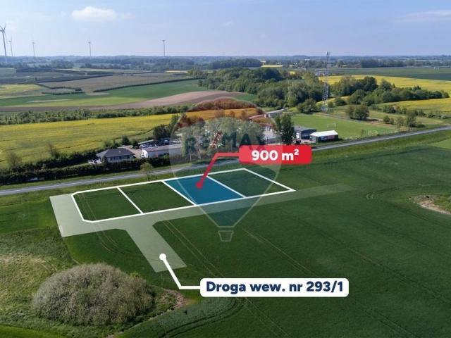 Działka budowlana 900 m² przy drodze wojewódzkiej, inwestycja