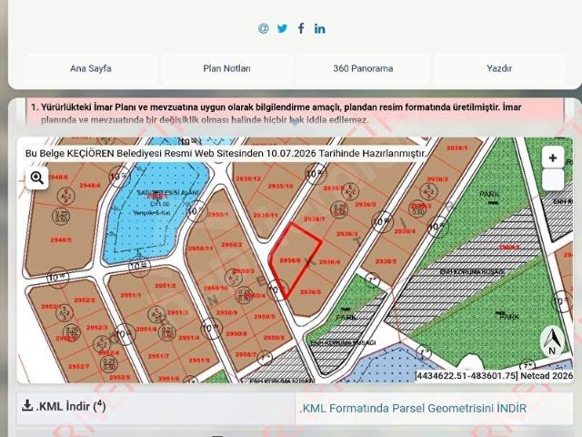 Bağlum'da 1635 m Köşe Parsel 0,50 emsal Satılık Villa Arsası