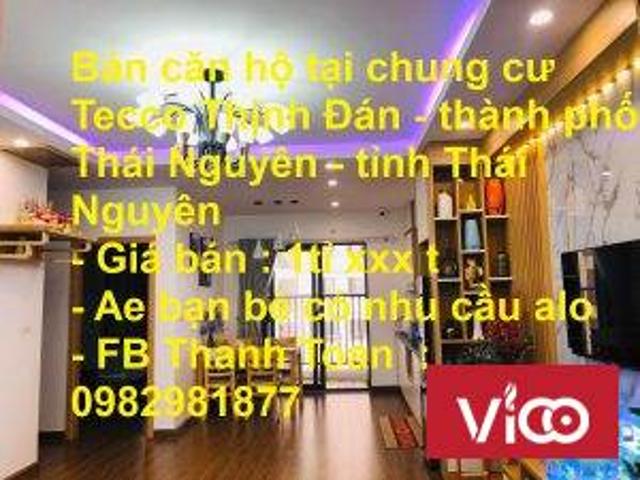 Bán căn hộ tại chung cư Tecco Thịnh Đán thành phố Thái Nguyên tỉnh Thái Nguyên