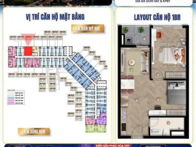 Bán căn hộ 30m2, studio tại Sun Symphony Residence, bên bờ sông Hàn