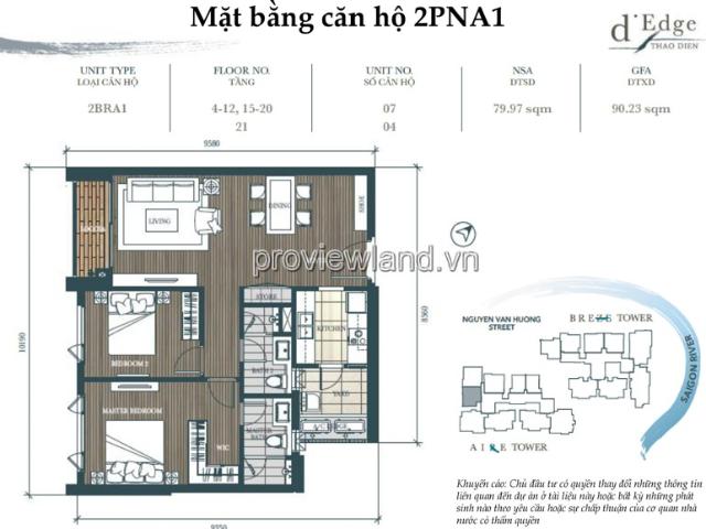 Bán căn hộ cực kỳ sang trọng tại D'edge Thảo Điền 2PN có thang máy riêng 79m2