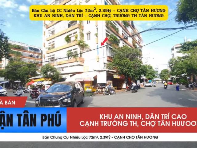 Bán Căn hộ CC Nhiêu Lộc 72m², 2.39tỷ cạnh chợ tân hương