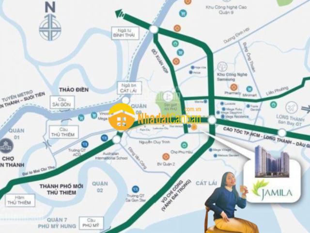 Bán căn hộ jamila khang điền 2pn 76m2 sổ hồng lâu dài view xem pháo hoa 2 điểm