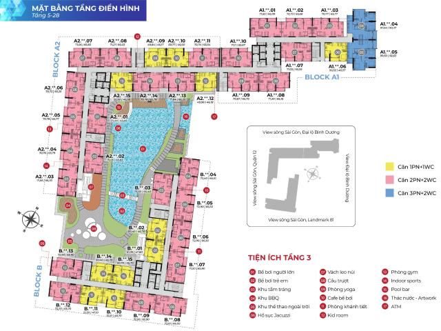 Bán căn hộ The Rivana giá từ 1,7 tỷ P. Vĩnh Phú, Thuận An