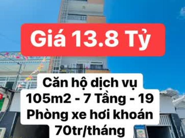 Bán CHDV Đường Phan Huy Ích 20 Phòng khoán 70tr/tháng 110m2 7 Tầng chỉ 13,8 tỷ