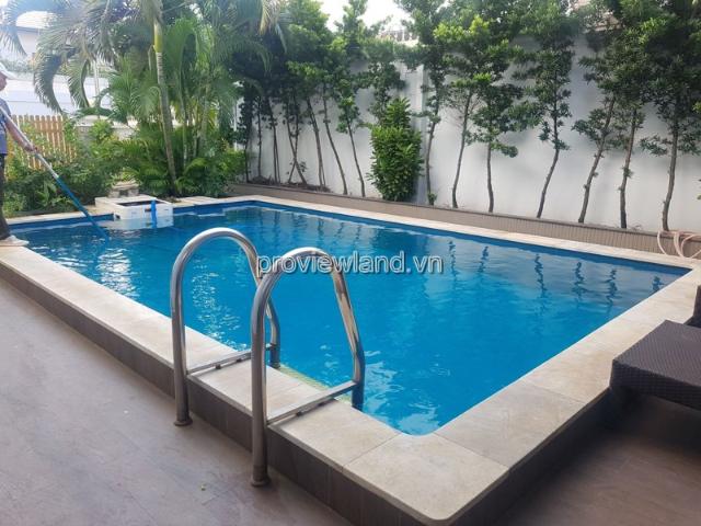 Bán biệt thự mặt tiền Nguyễn Văn Hưởng Thảo Điền, 442m2 đất, hồ bơi + sân vườn