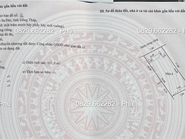 Bán Biệt Thự Mini Hẻm Đường Hùng Vương Sa Đéc 118m2, giá 2,7 tỷ