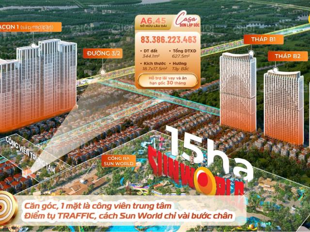 BÁN DINH THỰ BLANCA CITY CĂN ĐỘC BẢN GÓC CÔNG VIÊN SUN WORLD GIÁ BÁN: 83.3 TỶ