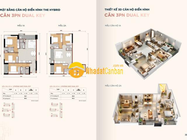 Bán dualkey 3pn mt eastmark city. Tt 70. căn góc, tầng cao, view đẹp