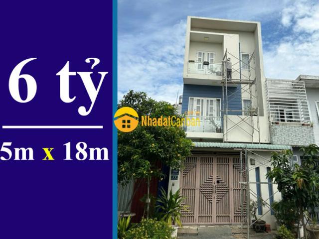 Bán nhà mặt tiền đường phường trường thạnh, q. Thủ đức. Dt 5 x 18m, 2 lầu. Giá 6 tỷ